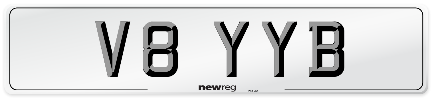 V8 YYB Number Plate from New Reg